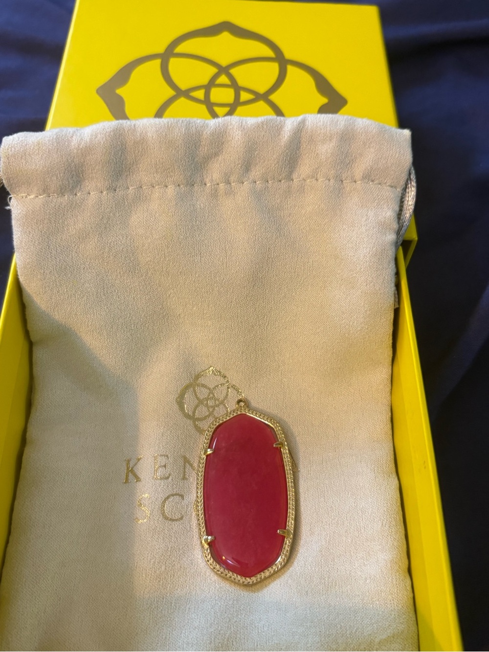 Kendra Scott Pink Elle pendant gold